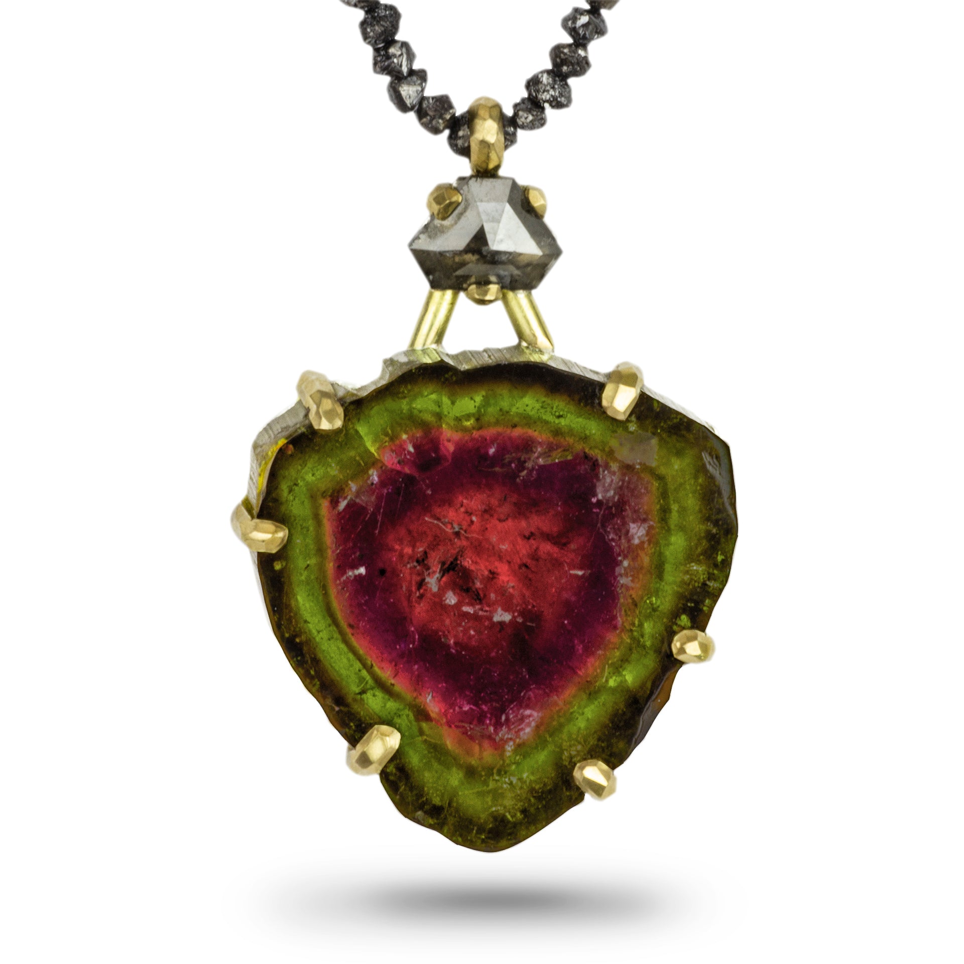 Tourmaline and diamond necklace image 0